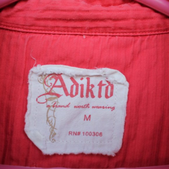 Adiktd Western Button-Up Shirt - Western, Rodeo, Show - Size M - Coral w/ Gold - Picture 2 of 5